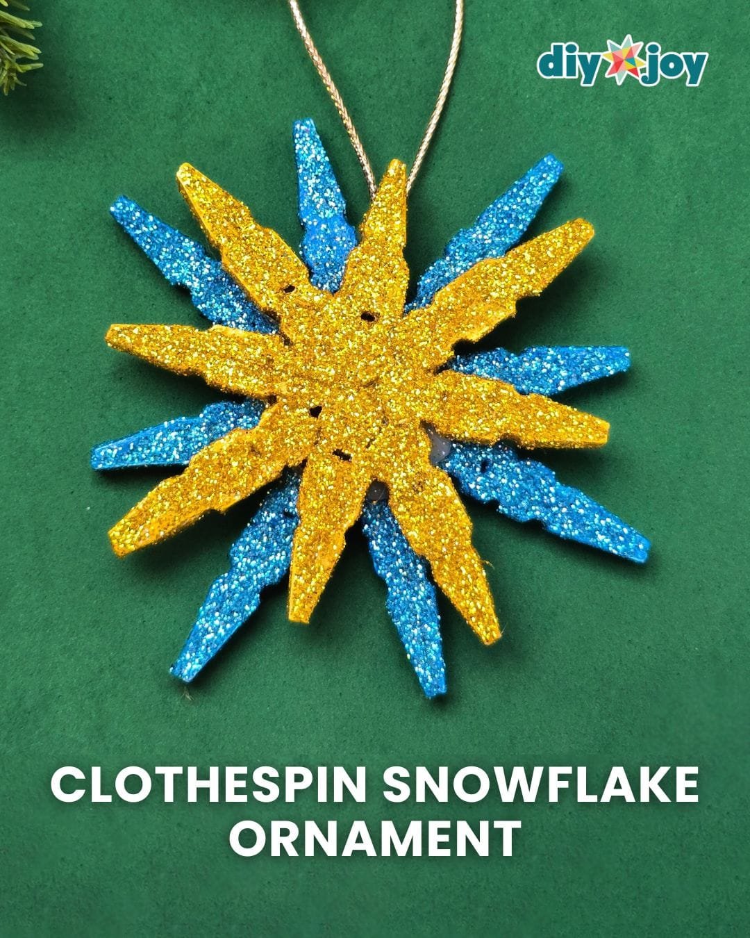Clothespin Snowflake Ornament FB Billboard