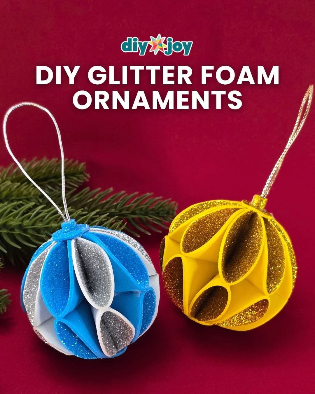 Glitter Foam Ornament Christmas Craft