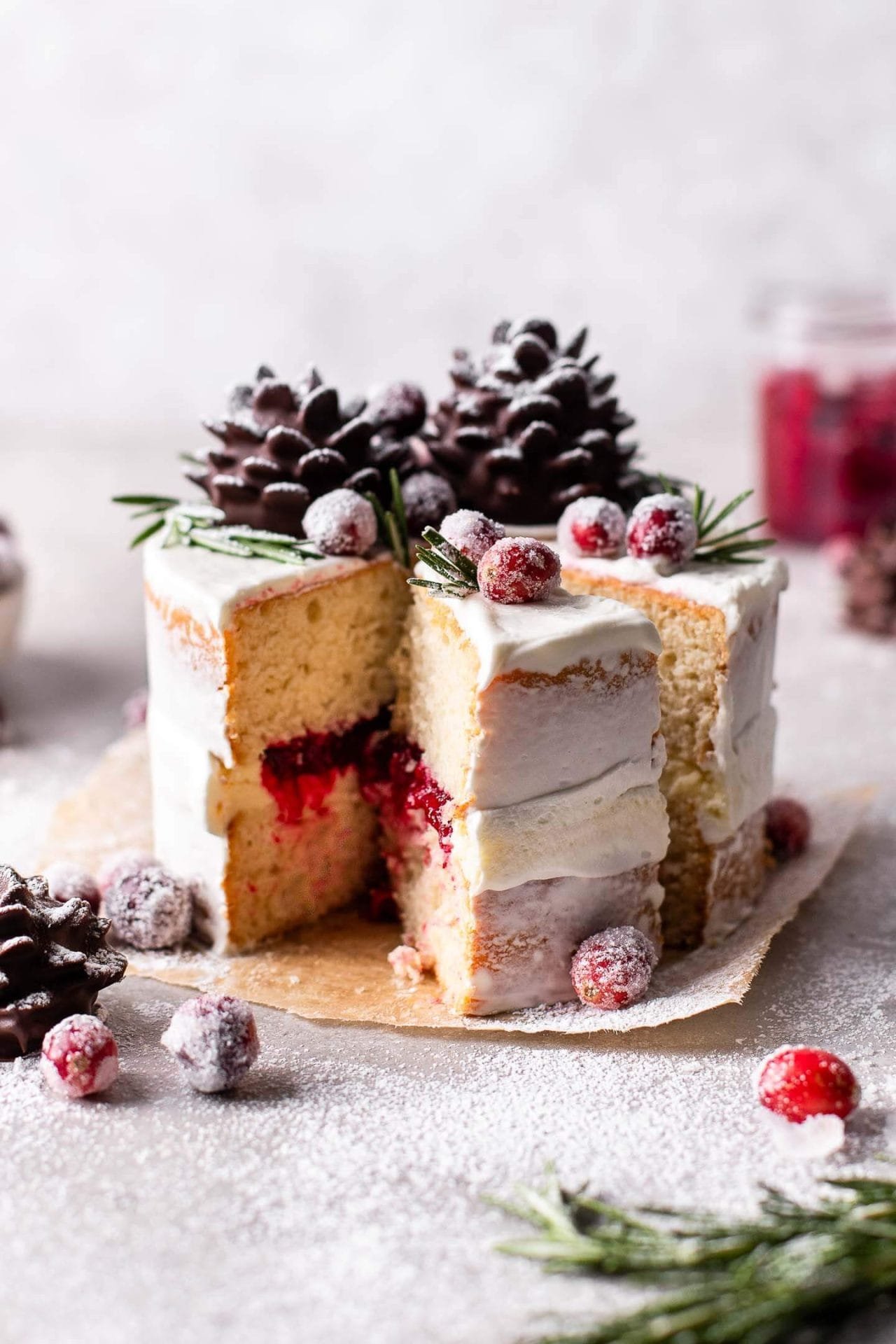 sliced white forest cake on parchment paper 4 scaled