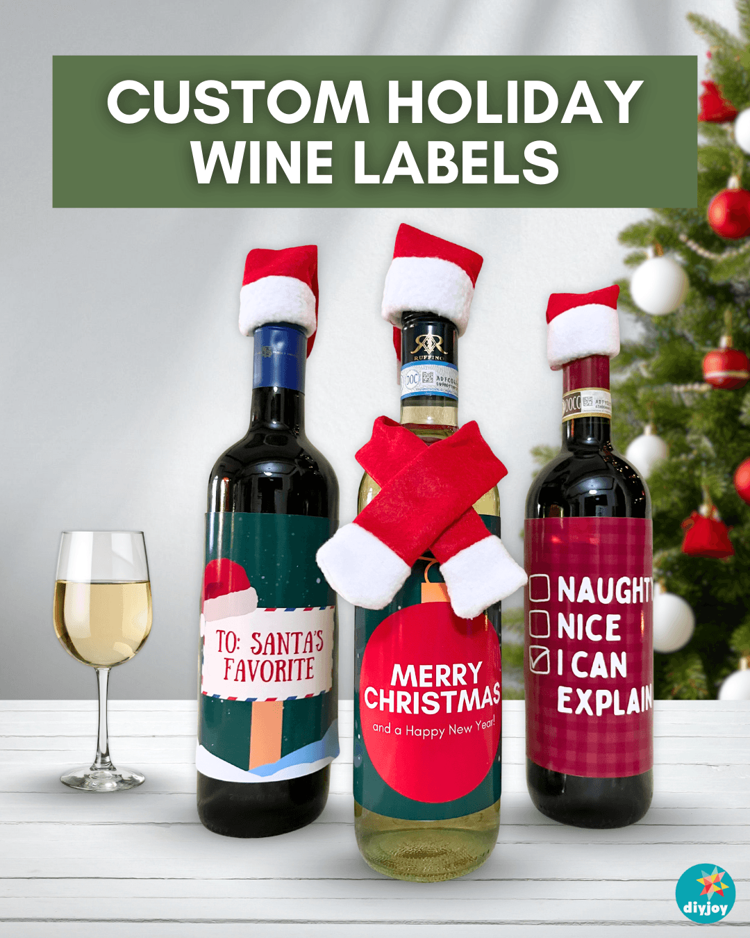 CUSTOM HOLIDAY WINE labels tutorial
