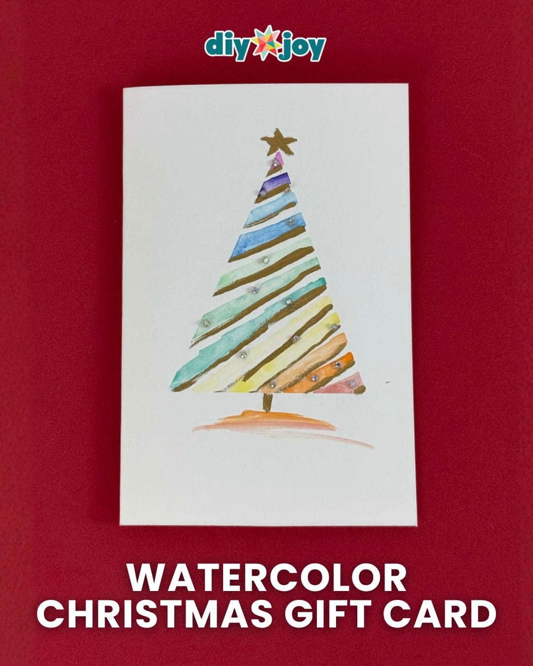 Easy DIY Gift Card for Christmas Using Watercolor